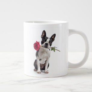 Taza De Café Gigante Amor de Boston Terrier