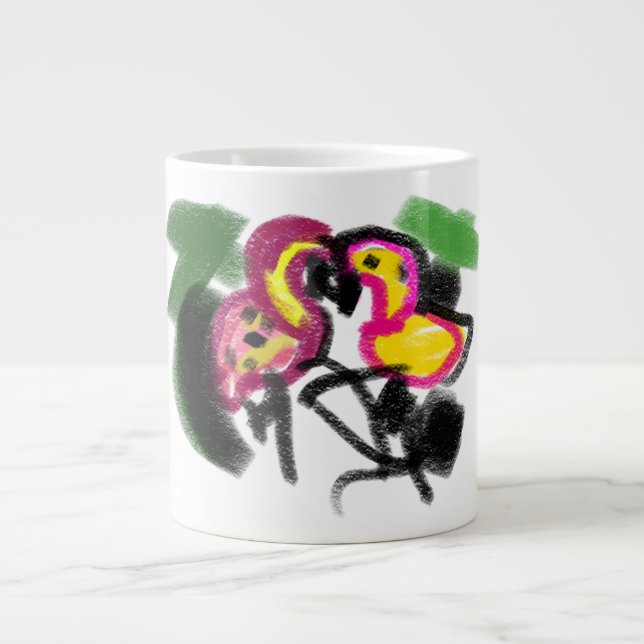 Taza De Café Gigante amor de Flaming (Frente)