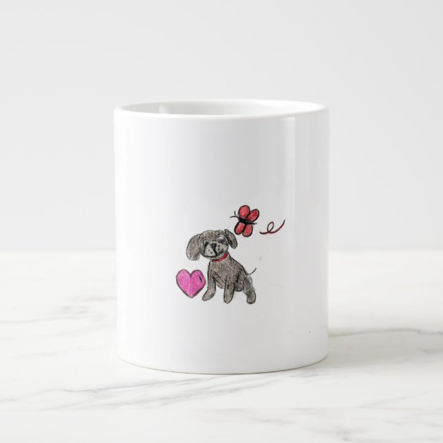 Taza De Café Gigante Amor de las putas (Frente)