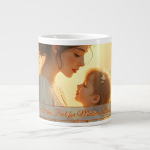 Taza De Café Gigante Amor de madre soltera en flor de luz