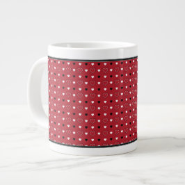 Taza De Café Gigante Amor de Mariposa | Borde de Amor de Mariposa Roja