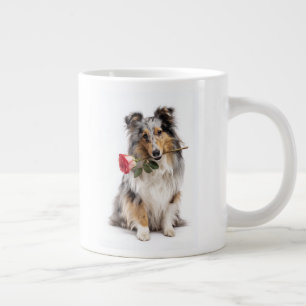 Taza De Café Gigante Amor de Sheltie Blue Merle