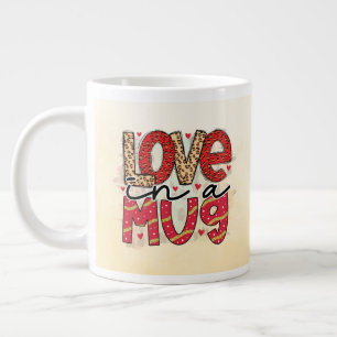 Taza De Café Gigante Amor en San Valentín con letras estampadas