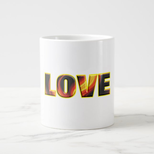 TAZA DE CAFÉ GIGANTE AMOR INFIERNO (Frente)