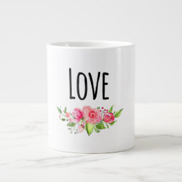 Taza De Café Gigante *~* AMOR INTENCIÓN EMOTO Flor Bouquet