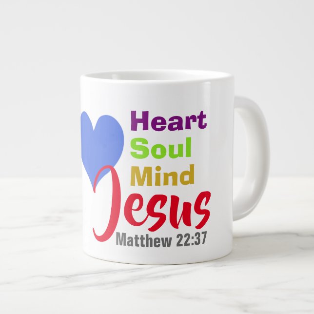Taza De Café Gigante Amor Jesús - Jumbo Mug (Derecha)