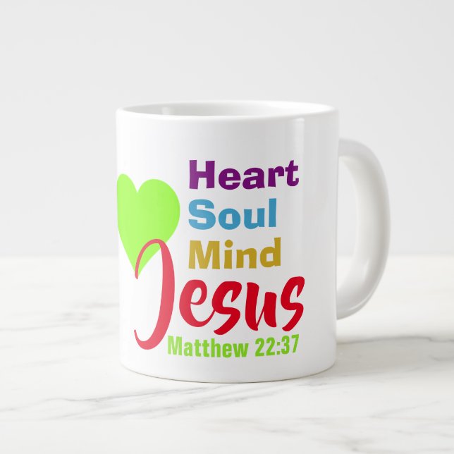 Taza De Café Gigante Amor Jesús - Jumbo Mug (Derecha)