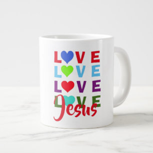 Taza De Café Gigante Amor Jesús - Jumbo Mug