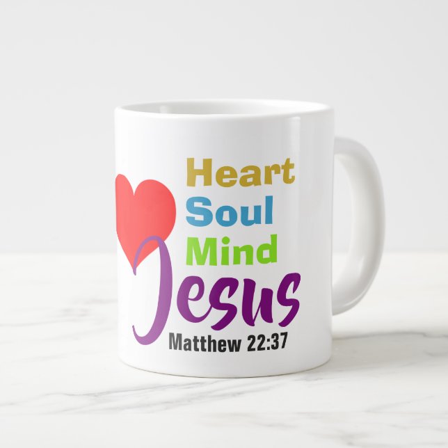 Taza De Café Gigante Amor Jesús - Jumbo Mug (Derecha)