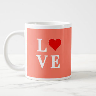 Taza De Café Gigante AMOR naranja Moderno