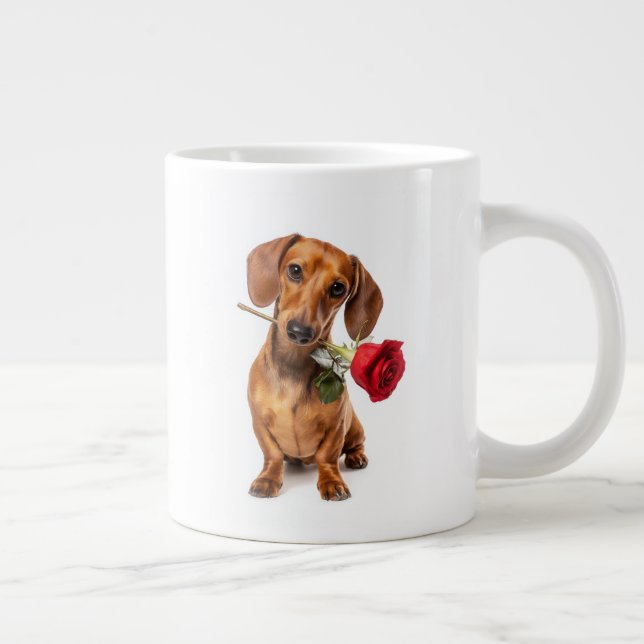 Taza De Café Gigante Amor por Dachshund (Derecha)