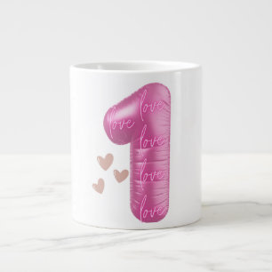 Taza De Café Gigante AMOR SOLITARIO – Unidad, Paz y Vibraciones Positiv