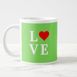 Taza De Café Gigante Amor verde limón Moderno estilo