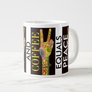 Taza De Café Gigante Amor y café actualizados = Mug Jumbo de PAZ