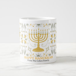 Taza De Café Gigante Amor y Luz | Simple Feliz Hanukkah familia 