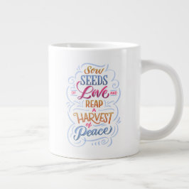 Taza De Café Gigante Amor y paz