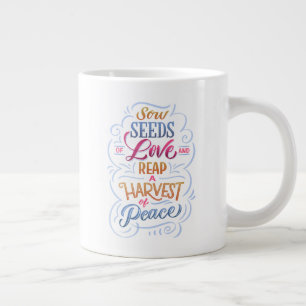 Taza De Café Gigante Amor y paz