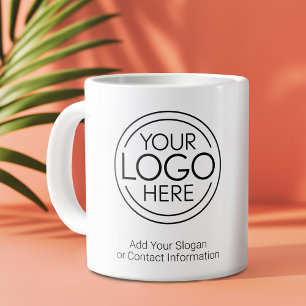 Taza De Café Gigante Añadir el logotipo corporativo moderno Minimalista