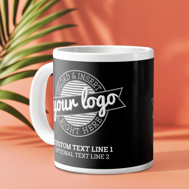 Taza De Café Gigante Añadir el logotipo profesional de negocios moderno (Custom Logo Mug)