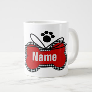Taza De Café Gigante Añadir el nombre de sus mascotas - Jumbo Mug