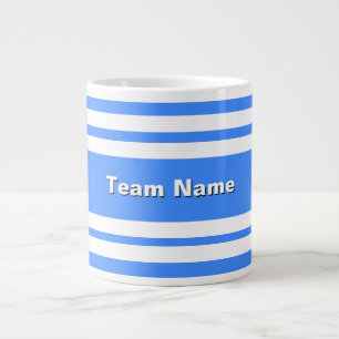 Taza De Café Gigante Añadir El Nombre Del Equipo Colores Del Equipo Dep