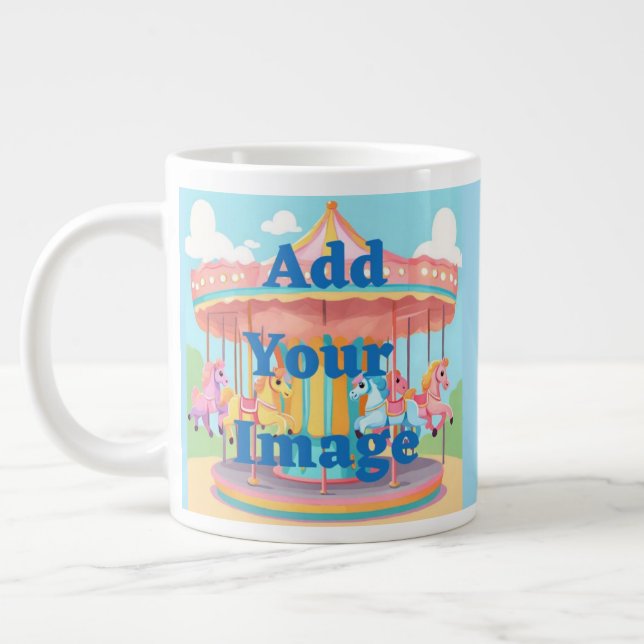 Taza De Café Gigante Añadir la imagen Jumbo Mug Personalizado Photo Mug (Izquierda)