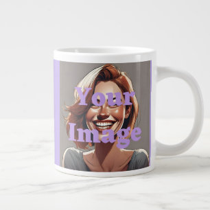 Taza De Café Gigante Añadir la imagen Jumbo Mug Personalizado Photo Mug