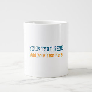 Taza De Café Gigante Añadir tu propio eslogan de texto Minimalista mode