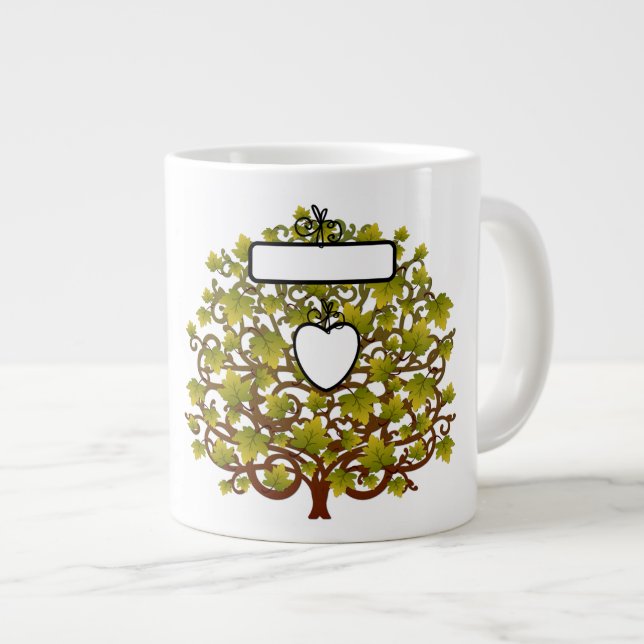 Taza De Café Gigante Añadir tu texto y fotos - Jumbo Mug (Derecha)