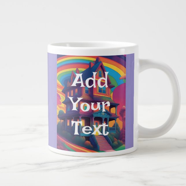 Taza De Café Gigante Añadir un mensaje de texto para el Personalizado d (Derecha)