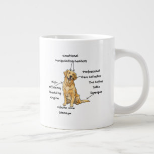 Taza De Café Gigante Anatomía de un Golden Retriever - Funny Dog Mamá/P