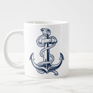 Taza De Café Gigante Ancla Náutica (Armada)