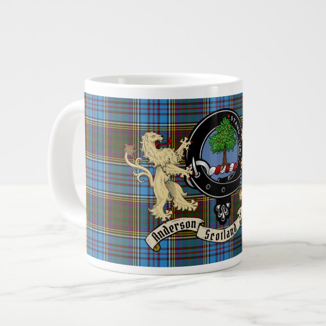 Taza De Café Gigante Anderson Clan Badge & Tartan (Izquierda)