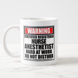 Taza De Café Gigante Anestesista de enfermeras registradas con certific