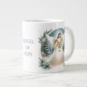 Taza De Café Gigante Ángel Celestial de Invierno Farol de Esperanza