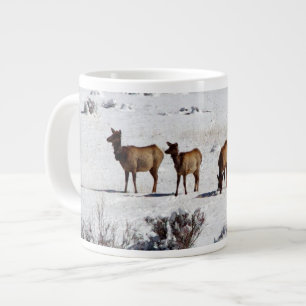 Taza De Café Gigante Anguila en la nieve jumbo mug