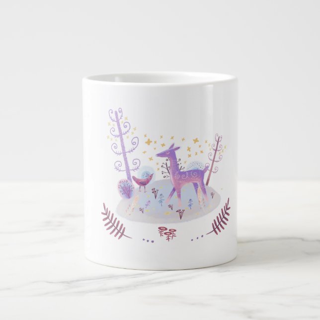 Taza De Café Gigante animal forestal (Frente)