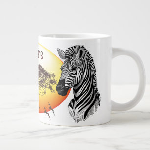 Taza De Café Gigante Animal silvestre de la sabana africana cebra
