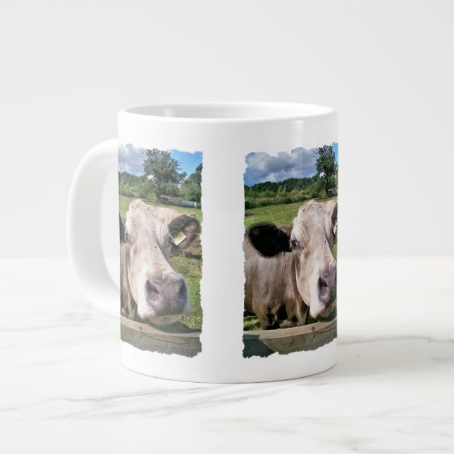 TAZA DE CAFÉ GIGANTE ANIMALES AGRÍCOLAS, VACA CUTÁNEA (Izquierda)