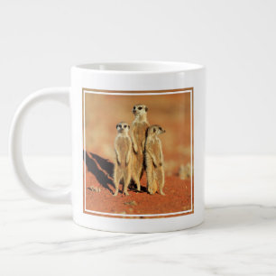 Taza De Café Gigante Animales de bebé más afectados 3 Meerkats