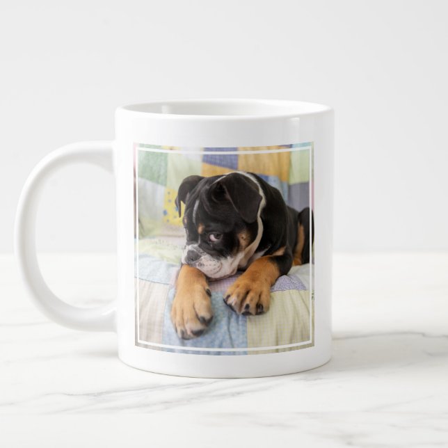 Taza De Café Gigante Animales de bebé más afectados | Antiguo y tímido  (Izquierda)