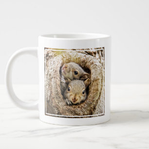 Taza De Café Gigante Animales de bebé más afectados   Ardillas de bebé 