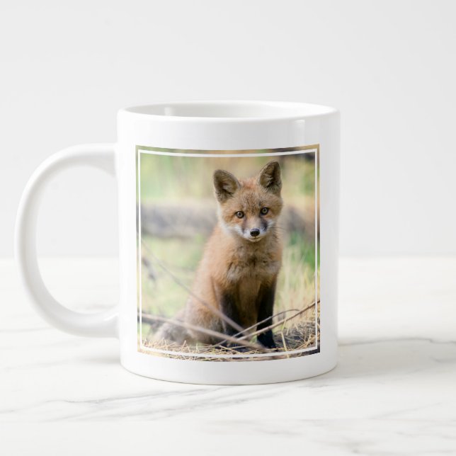 Taza De Café Gigante Animales de bebé más afectados | Baby Fox (Izquierda)