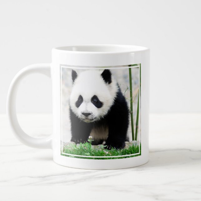 Taza De Café Gigante Animales de bebé más afectados | Baby Panda Bear (Izquierda)