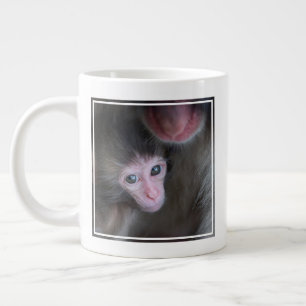 Taza De Café Gigante Animales de bebé más afectados Bebé Macaque Mono