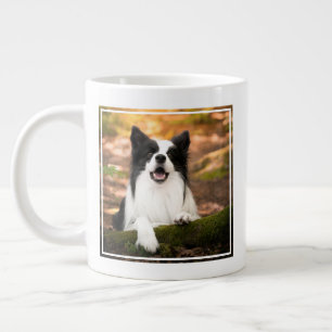 Taza De Café Gigante Animales de bebé más afectados   Color del borde b
