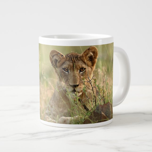 Taza De Café Gigante Animales de bebé más afectados | Cubo de león para (Derecha)