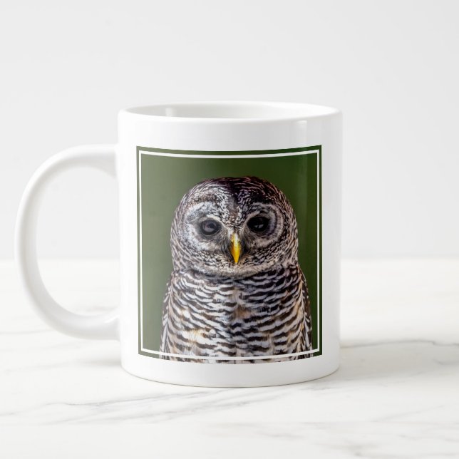 Taza De Café Gigante Animales de bebé más afectados | Lechuza Tawny (Izquierda)
