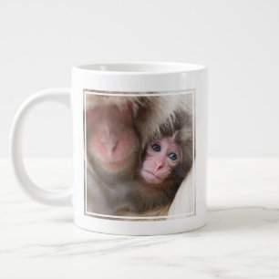 Taza De Café Gigante Animales de bebé más afectados   Mono de nieve
