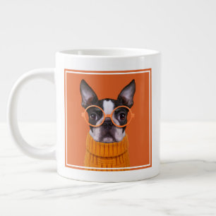 Taza De Café Gigante Animales de bebé más afectados   Naranja Boston Te